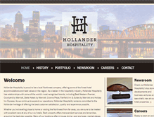 Tablet Screenshot of hollanderhospitality.com